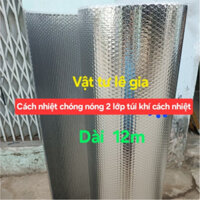 (Khổ 1,5m x dài 12m x dày 4mm) Tấm cách nhiệt chống nóng 2 mặt bạc túi khi đa năng chống nóng giảm nhiệt hiệu quả
