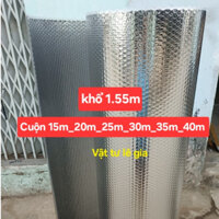 (Khổ 1,5m x dài 15m_20m_25m_30m_35m_40m) Tấm cách nhiệt chống nóng mái tôn 2 mặt bạc túi khí đa năng