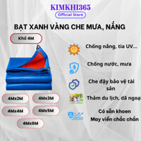 [Khổ 4M] Bạt Xanh Vàng, bạt dứa che mưa nắng Hoa Hưng khổ 4M Đa Dụng Đã Được May Viền ( 140gr/m2)