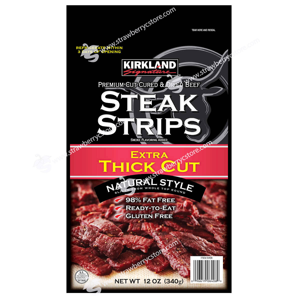 Khô Bò Mỹ Kirkland Steak Strips Extra 340g
