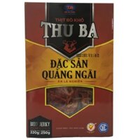 Khô bò xé sợi Thu Ba ngon cay vừa loại đặt biệt Ăn vặt Đặc sản Quảng Ngãi 250gr Sản phẩm OCOP 4 sao