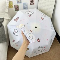 [Kho có sẵn] Ô dù chó con dễ thương đơn giản Giảm giá 30% 8 lần Nhật ký Ô chống nắng Tấm che nắng bằng tia cực tím Tấm che nắng chính hãng Ô che nắng thời trang hợp thời trang Quà tặng Niche Phải có