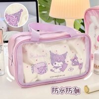 [Kho có sẵn] [Tỷ lệ khen ngợi 95%] Túi đựng mỹ phẩm Sanrio Túi đựng đồ giặt trong suốt Tách ướt khô Di động chống nước dành cho học sinh Túi xách nữ du lịch Trường học Quà tặng trao đổi ngoại vi