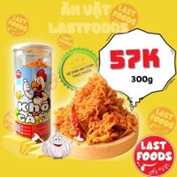 Khô gà bơ tỏi 300g thơm nức mũi , ăn vặt Habi Foods Hà Nội ,khô gà cháy tỏi đóng hũ tiện lợi giá tốt