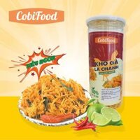 Khô gà lá chanh Cobi Food hộp 300g xé giòn, đậm vị, cay vừa, đồ ăn vặt không chứa phẩm màu