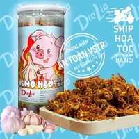 Khô heo cháy tỏi Diolio hộp 300gr, thơm ngon, ngọt thịt, đồ ăn vặt Hà nội, ATVSTP