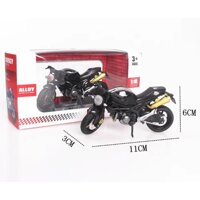 KHO-HN  Mô hình xe máy phân khối lớn, xe đua tỉ lệ 118 trang trí bàn làm việc, case PC, DIY - Ducati Scambler đen