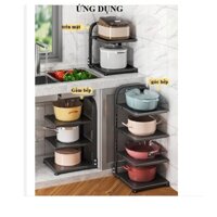 (kho kệ đa năng) Kệ Giá Để Xoong Nồi Chảo 3 Tầng Có Thể Điều Chỉnh, Dùng Để Trên Kệ Bếp, Gầm Bếp, Góc Bếp
