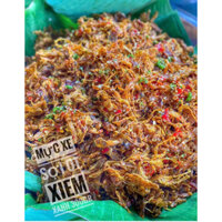 Khô Mực xé Ớt Xiêm xanh siêu cay hũ 300gr