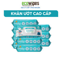 KHO PHÚ NHUẬN_Thùng 10 gói khăn ướt cao cấp Happy Kids không paraben an toàn cho da bé gói 120 tờ