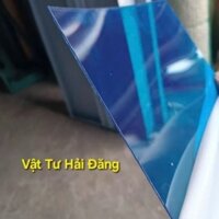 (Khổ Rộng 1,22m x Dài 1m x Dày 1,5li) Tôn nhựa poly lấy sáng màu XANH TRONG lợp mái nhà mái hiên lấy sáng