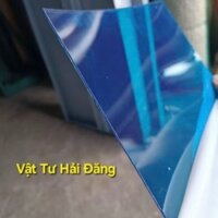 (KHổ Rộng 1,52m x Dài 1m x Dày 1,5li) Tấm tôn nhựa phẳng poly đặc màu XANH TRONG.Tôn nhựa poly đặc lợp mái nhà mái hiên