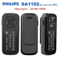 😍kho sẵn sàng😍 Philips SA1102 Máy Nghe Nhạc MP3  Tích Hợp Chức Năng Thu Âm FM Hỗ Trợ WAV Phát Nhạc Lên Đến 128GB