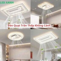 [KHO SỈ] Đèn quạt trần không cánh cho trần bê tông thạch cao la phong có điều khiển từ xa 6 tốc độ mát 3 chế độ đèn