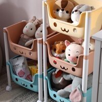 [Kho sỉ]  Kệ đựng đồ chơi cho bé, kệ đựng đồ cho bé đa năng có bánh xe.-kệ gấu