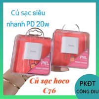 (Kho  sỉ pkđt Công Dịu)  Củ Sạc Nhanh 20W PD Cho iP, Samsung,.. -  Củ  Sạc Hoco C76Plus 3.0 Siêu Nhanh Siêu Bền