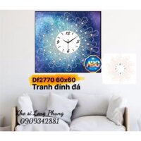 (Kho sỉ) Tranh đính đá đồng hồ  Df2770 60x60 cm ( chưa đính)