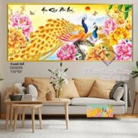 (Kho sỉ) Tranh đính đá Gia hoà vạn sự hưng D9256 110x50 cm ( chưa đính)