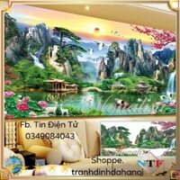 (KHO SỈ) Tranh đính đá PHONG CẢNH Y8233 (120 x 60)  LV436( 120x55)  LV438(2mx90) Y8235(2mx90) Y8234 (160X70)