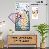 (Kho sỉ) Tranh đính đá Vinh hoa phú quý D9887 65x120 cm ( chưa đính)