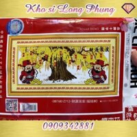 (Kho sỉ)Tranh Thêu chữ Thập THẦN TÀI CÂY TIỀN  Z712, 110x50 cm ( chưa thêu )