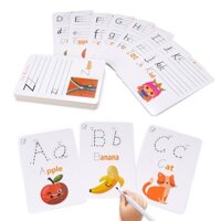 Khô Xóa Bảng Chữ Cái Thẻ Flash Thẻ Có Thể Tái Sử Dụng Vẽ 26 Chữ Cái ABC Từ Đồ Chơi Học Tập Giáo Dục Cho Trẻ Mới Biết Đi Quà Tặng