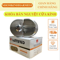 Khoá bán nguyệt (đơn, đôi) cửa lùa kính cường lực HAMMERED 828-03SS INOX mờ : Vặn - Chìa
