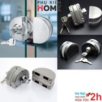 Khóa Bán Nguyệt Inox Cho Cửa Kính Cường Lực, Cửa Lùa, Lắp Đặt Không Phải Khoan Cắt Kính, Tiện Dụng. Phụ Kiện Home 3205