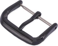 Khóa cài dây đồng hồ thép không gỉ cao cấp - 18mm - Đen