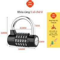 Khóa Càng Chữ U Stell Dòng 5 Số Khóa Xe Đạp Hành Lý Vali Du Lịch Balo Tủ Đồ Cá Nhân