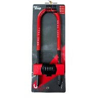 Khóa càng u mã số xe máy xe đạp cửa kính cường lực hình chữ U thép siêu cứng, chống cắt – loại 4 số thay đổi được mã số