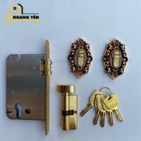 Khoá chìm thân lẫy bi bằng đồng ELUPO, Khoá mồm bi gỗ, nhôm, sắt cửa, cửa mở hai chiều lắp cùng tay nắm cửa cổng
