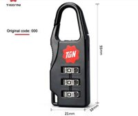 Khóa chống trộm cho tất cả các loại hành lý như balo, túi xách du lịch ,vali kéo hàng cao cấp chất lượng cao - Màu Đen