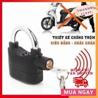 Khóa chống trộm có chuông báo động Kinbar cao cấp , khóa xe máy nhà cửa có kèm pin dự phòng TN62- ThanhBL Store