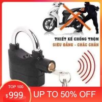 Khóa Chống Trộm, Khóa Cửa, Xe Máy, Tủ Cho Gia Đình Có Còi Hú Báo Động, Chống Cắt An Toàn Tuyệt Đối - TT