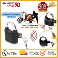 Khóa Chống Trộm, Khóa Cửa, Xe Máy, Tủ Cho Gia Đình Có Còi Hú Báo Động, Chống Cắt An Toàn Tuyệt Đối