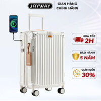 [KHÓA CHỐNG TRỘM] Vali Chính hãng xách tay JOYWAY TR014 Chất liệu PC hiện đại kèm sạc ngăn đựng cốc