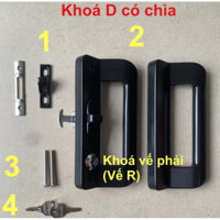 Khoá chữ Đ cửa đi lùa nhôm hệ KINLONG khóa Đ