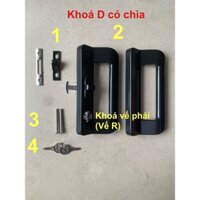 khóa chữ D kinlong lắp nhôm hệ 55 vát cạnh hệ pma