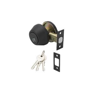 Khoá cóc 1 đầu chìa 1 đầu vặn đen mờ Hafele 911.83.567