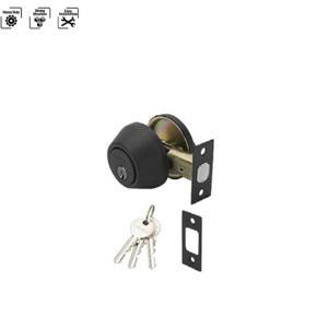 Khoá cóc 1 đầu chìa 1 đầu vặn đen mờ Hafele 911.83.567