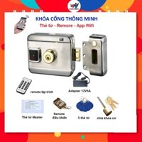 Khóa cổng điện tử thông minh SMAR 02, thẻ từ - remote -chìa cơ