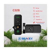 Khóa cổng vân tay 1 mặt trong ngoài 6 cách mở khóa: App Bluetooth Sciener, vân tay, mật mã, thẻ mifare 1K, chìa khoá cơ và remote C32B – CÁI
