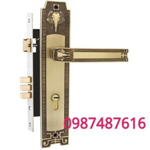 Khóa cửa chính đồng thau Huy Hoàng HCR-8528
