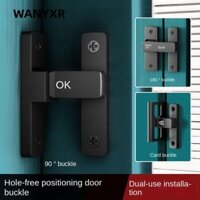 Khóa cửa dạ quang WANYXR, Chốt cửa hợp kim kẽm phần cứng, Không đục lỗ 90°/180° Cửa chốt định vị nội thất