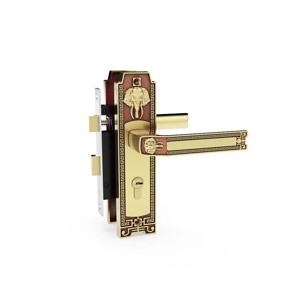 Khóa cửa gỗ bằng đồng Huy Hoàng HCR-5828