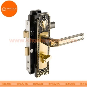 Khóa cửa gỗ bằng đồng Huy Hoàng HCR-5828