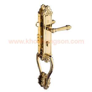 Khóa cửa gỗ bằng đồng Huy Hoàng HC 8526 Đại Sảnh PVD