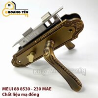 Khoá cửa gỗ MEIJI 88 Design hoa văn, Khoá cửa tay gạt, cửa gỗ, cửa thép, cửa nhôm hợp kim Mạ Đồng