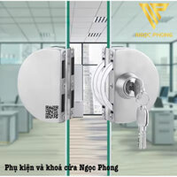 Khoá cửa kính cường lực - khoá bán nguyệt không cần khoan lỗ kính ug